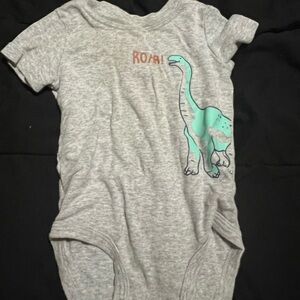 Carter's Gray Dinosaur Bodysuit
